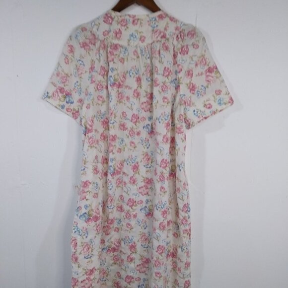 SimplyBasic Vintage 80s‎  Women Floral Quilted V-Neck Nightgown Medium - Picture 7 of 13